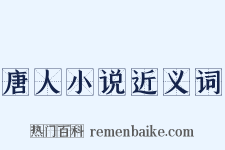 唐人小说近义词是什么意思的图片